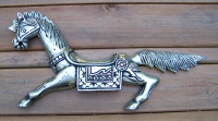 Decorative wooden horse carving