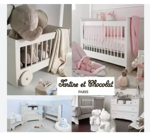 Tartine et Chocolat baby crib + change table + toy mini crib in Cribs in City of Toronto - Image 11