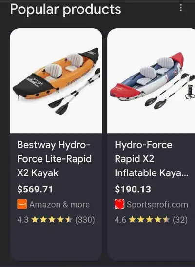 Get out on the water with this reliable, used Bestway Hydro-Force Rapid X2 Kayak, perfect for two ad...