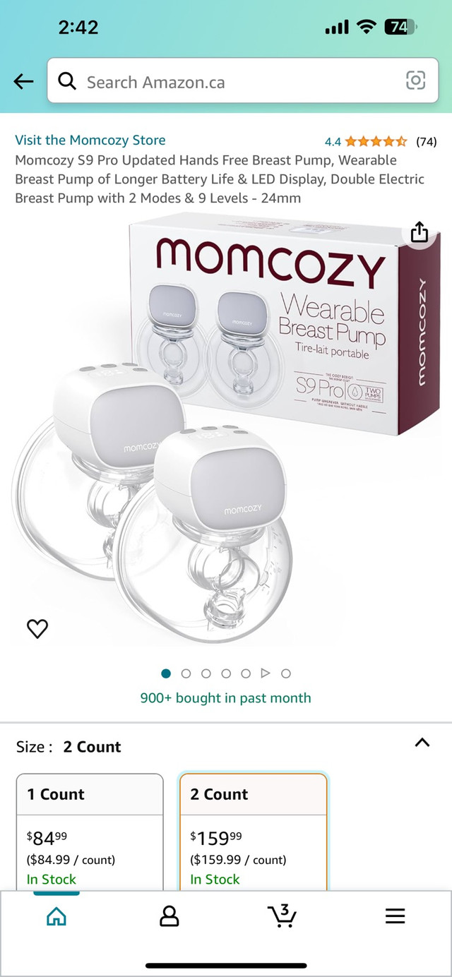 Momcozy s9 pro x 2 and medela manual pump  in Feeding & High Chairs in Thunder Bay - Image 2
