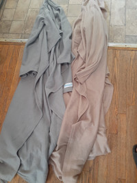 Beige and gray snuggies