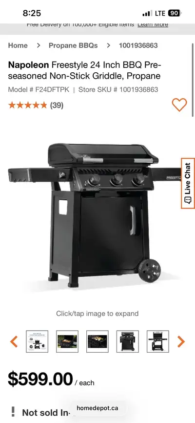 Napoleon BBQ Griddle BNIB, View more