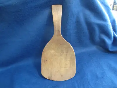 ANTIQUE WOODEN BUTTER PADDLE, View more