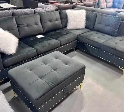 Velvet Sectional Sofa, View more