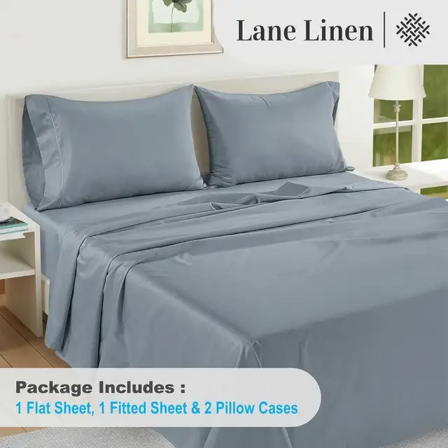 NEW 4pc Luxury 100% Egyptian Cotton King Bed Sheets (reg $181) in Bedding in Sarnia - Image 5