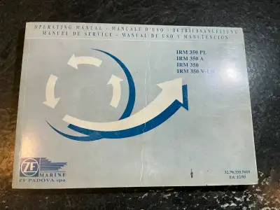 ZF IRM 350 Marine Transmission Operating Manual, View more