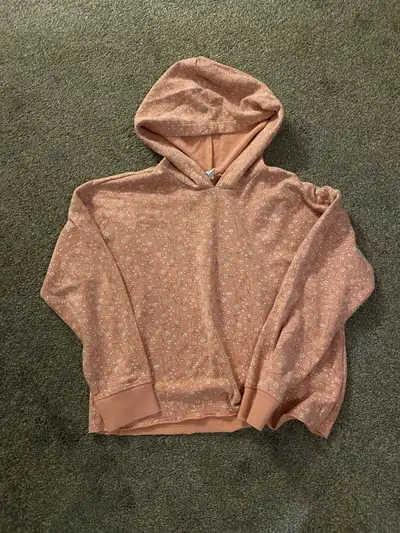 HOODIE - Pink floral cropped hoodie in size girls 14-16, View more