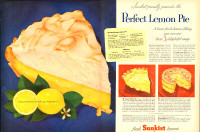 1955 2-page color magazine ad for Sunkist lemons