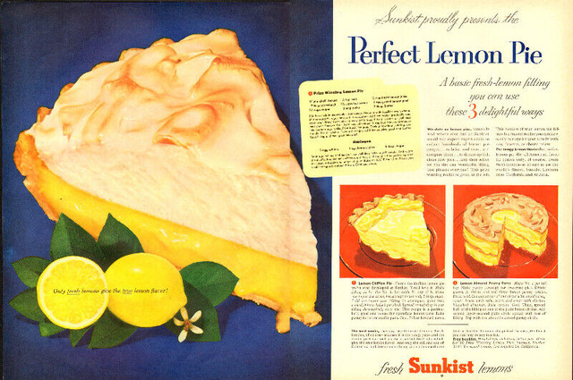 1955 2-page color magazine ad for Sunkist lemons in Arts & Collectibles in Dartmouth