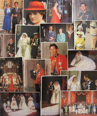1981 Royal Wedding, Charles and Diana Postcards, Set of 16