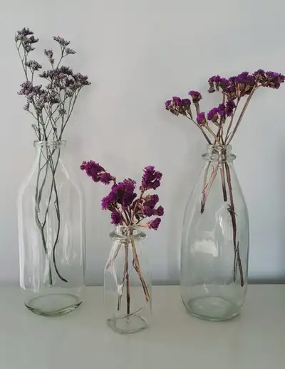 3 Bouteilles en verre antique de lait Antique Glass Milk Bottle, View more