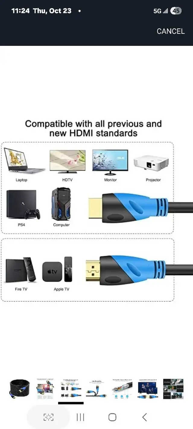 Rommisie 4K HDMI Cable 65 FT (HDMI2.0,18Gbps) Ultra High Speed G in General Electronics in Markham / York Region - Image 4