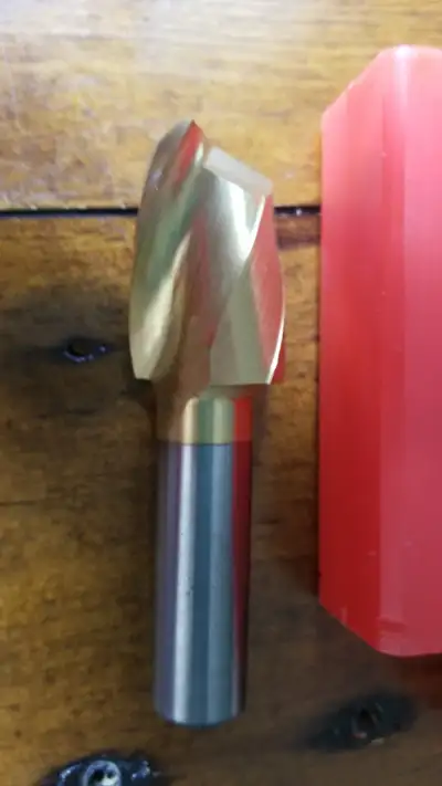 Carbide End Mill Machining bit - 1" 2 FLT 5/8 SHK Tin End Mill, View more