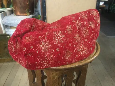 Large Cloth Christmas Gift Bag with Golden Lining, View more
