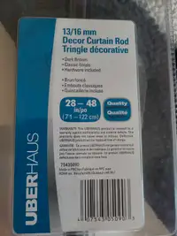 Brand New in Package - Curtain Rod (includes Hardware)