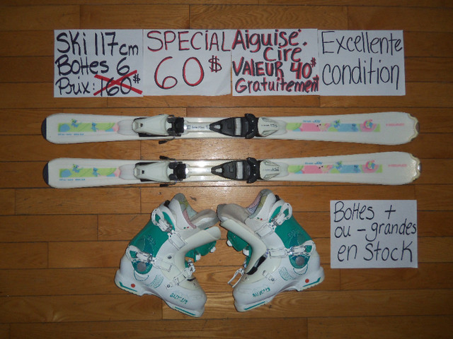 Ensembles kits de ski alpin et twin tip 80 100 110 117 cm dans Ski  à Drummondville - Image 4