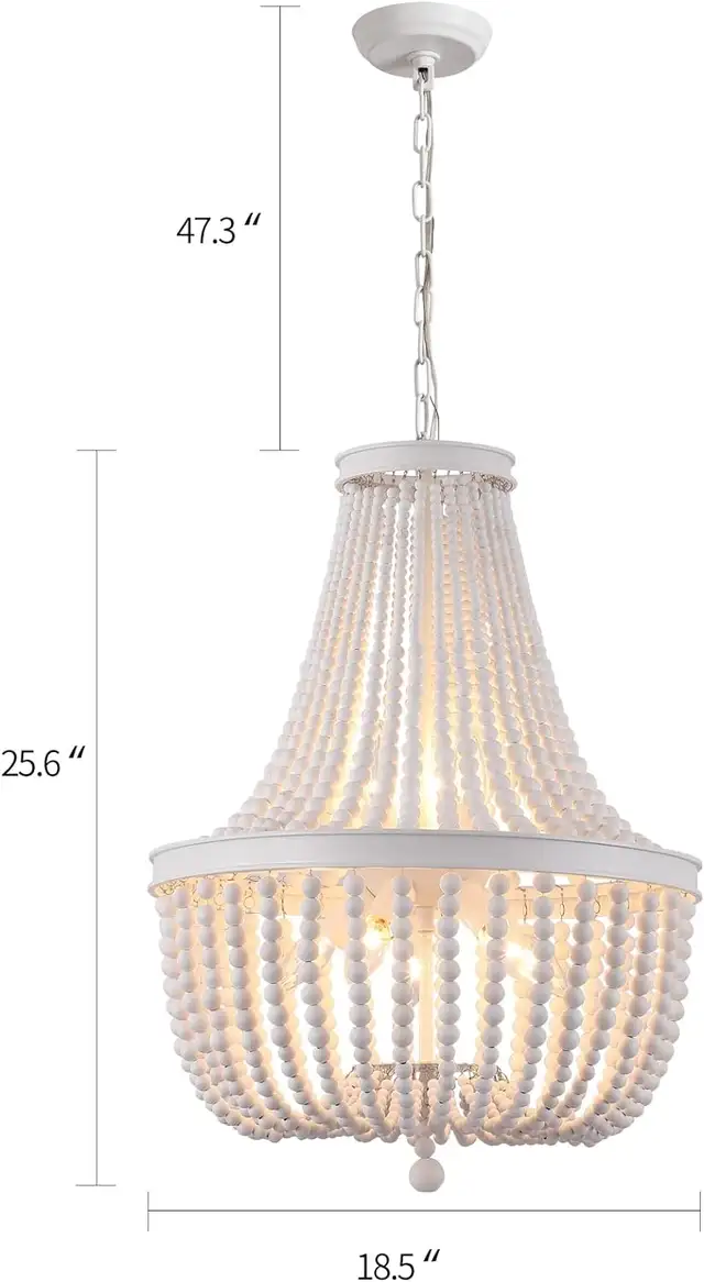 White Bead Chandelier in Indoor Lighting & Fans in Hamilton - Image 4