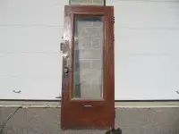 Vintage Solid Core Hardwood Door For Restoration Cir 1800-1900s