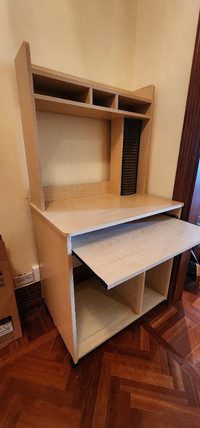 Computer work station on casters