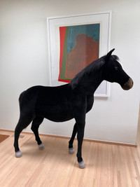 Life Size Black Pony Plush Animal