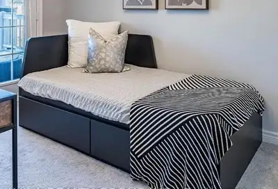 SALE - IKEA day bed frame, black-brown
