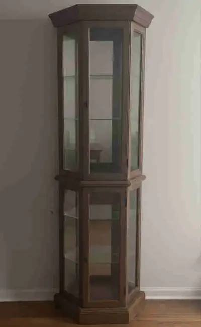 2 Beautiful Tall Corner Curio Cabinet, View more