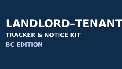 Simple, organized rental management system for independent landlords. LANDLORD–TENANT MASTER TRACKER...