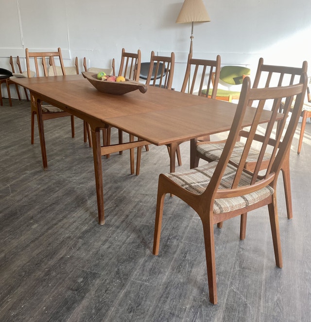Teak Danish Mid Century Modern Dining Table SOLD PPU Dining Tables
