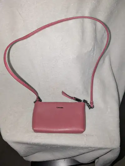 Calvin Klein Rose Pink Crossbody Purse Hand Bag, View more