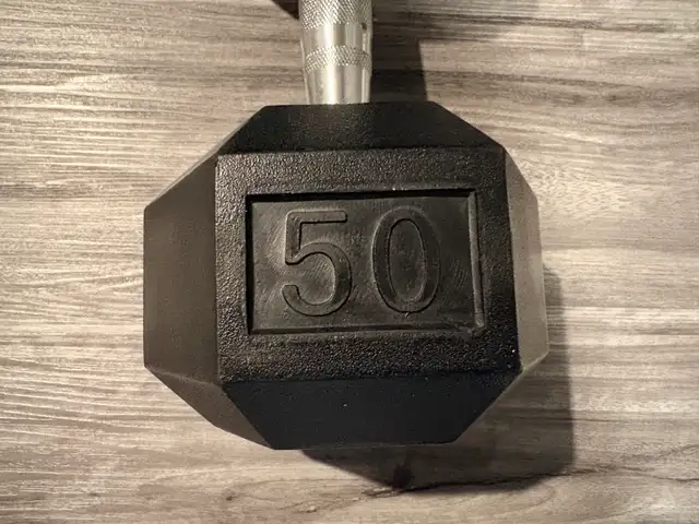 Rubber Dumbbell 50 LB in Exercise Equipment in Guelph - Image 3