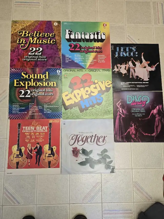 70s Records K-tel Original Hits, Love Hits, Disco