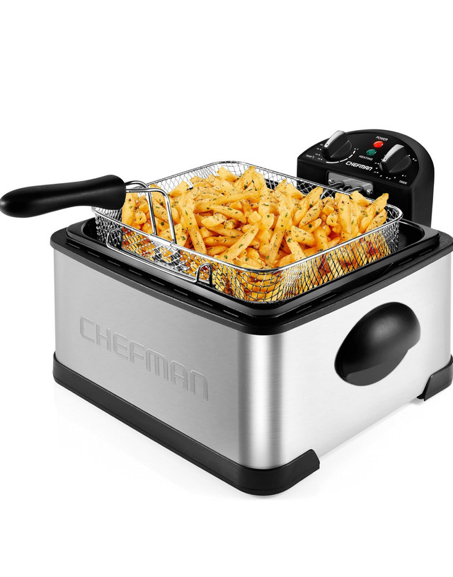 Brand new Chefman deep fryer in durable stainless steel. in Other in Strathcona County