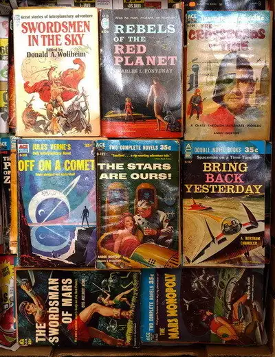 Vintage used science fiction paperback books collection REDUCED!, View more