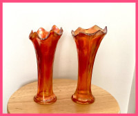 2 Vases en Verre Carnaval Marigold