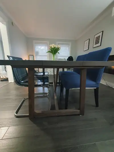 purchased: 2021 fall / almost new color: grey brown size: 180cm*90cm two chairs included (left emera...