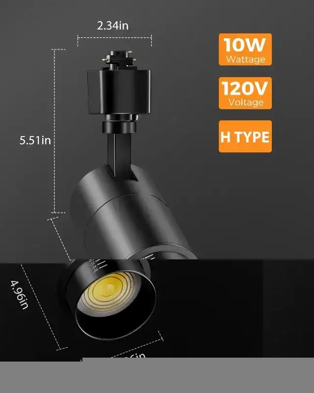 VANoopee 3-Color Zoom 10W LED Track Lighting Heads H Type (4 PK) in General Electronics in Burnaby/New Westminster - Image 8
