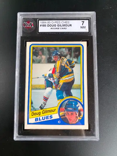 DOUG GILMOUR 1984-85 O-Pee-Chee OPC Rookie Hockey Card 185 KSA 7