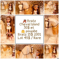 Bratz cheval blond et Poupée d'origine 2001 Rare Lot 45$