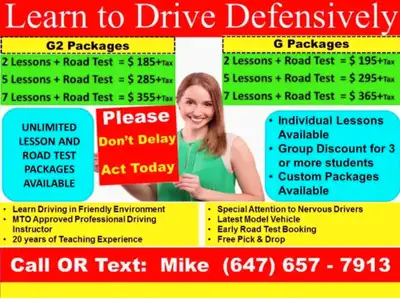 Please call or text on the number in the flyer