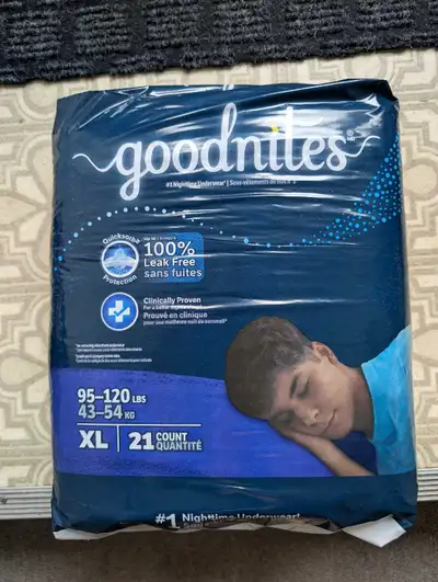 Couches Goodnites Diapers XL , ~400 unités , View more