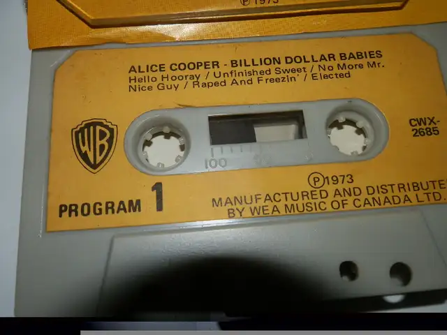 Billion Dollar Babies by Alice Cooper (Cassette, Feb-1987, Warne in CDs, DVDs & Blu-ray in Dartmouth - Image 4