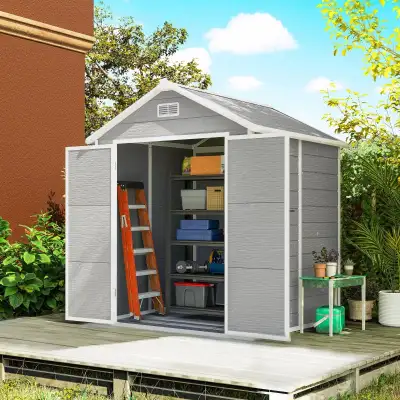 Plastic 6' x 5'  Outdoor Storage Shed, Garden Shed with Floor, View more