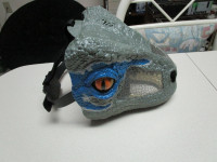Jurassic Park VELOCIRAPTOR BLUE Dinosaur Mask with Sound-roars