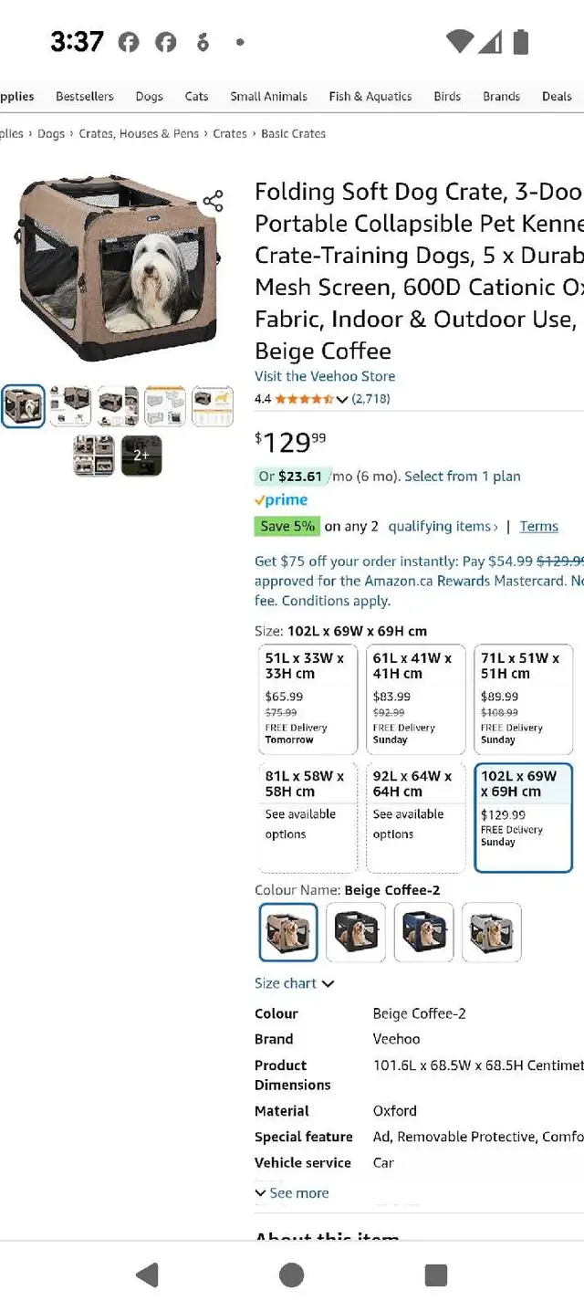 Portable Dog crate in Accessories in Renfrew - Image 5