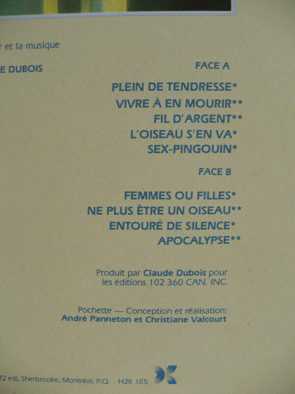 SORTIE DUBOIS ( DISQUE VINYLE LP ) VINTAGE 1982 dans CD, DVD et Blu-ray  à Longueuil/Rive Sud - Image 3