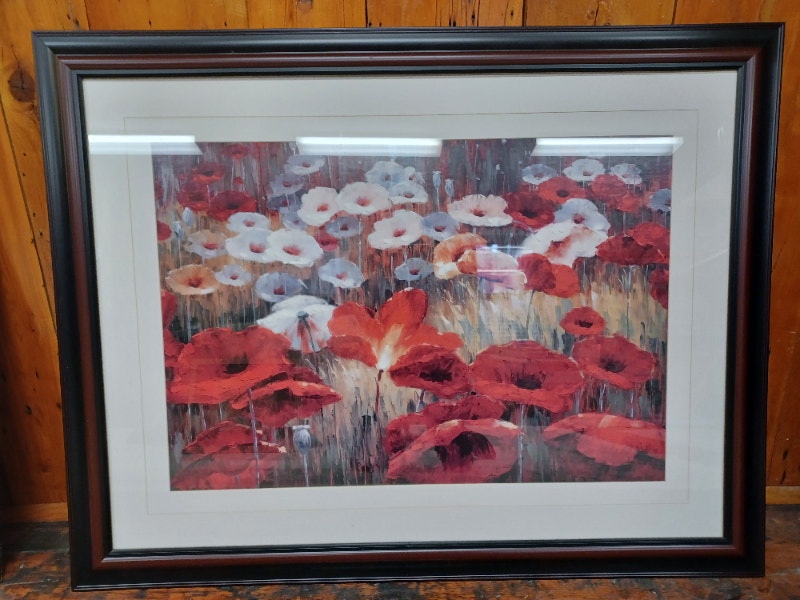 red poppy field framed picture Home Décor & Accents Guelph