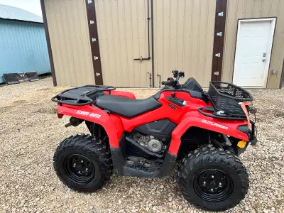 2021 can am outlander 450, 4x4, HD3500 winch, front cargo quick linq, back storage compartment, only...