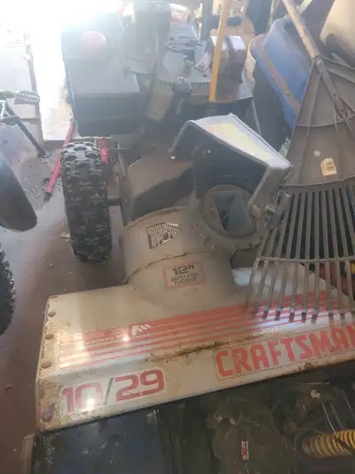 Craftsman snowblower works has electric start 200 obo or try your trade have plow so no need for it