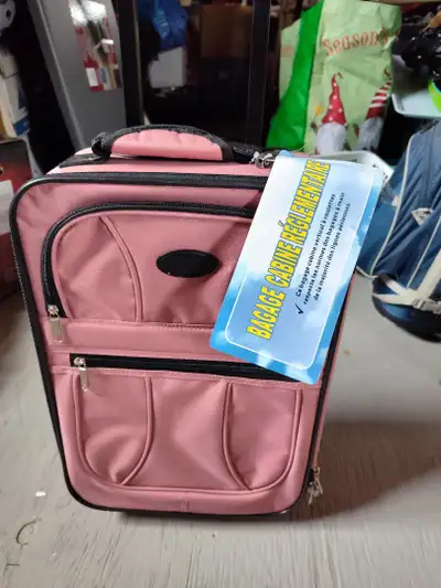 Protocol Pink Fabric Expandable Carry/Roll-On Luggage Suitcase, View more