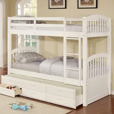 Triple bunk bed with drawers, View more
